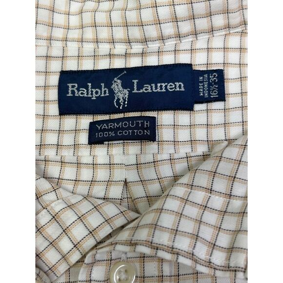 Ralph Lauren Yarmouth Tan/brown square box print size 16.5-35 - Picture 2 of 8